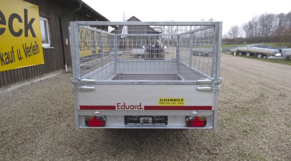 ⭐️ Eduard Anhänger Hochlader 2000 kg 310x160x30 cm mit Gitter ⭐️
