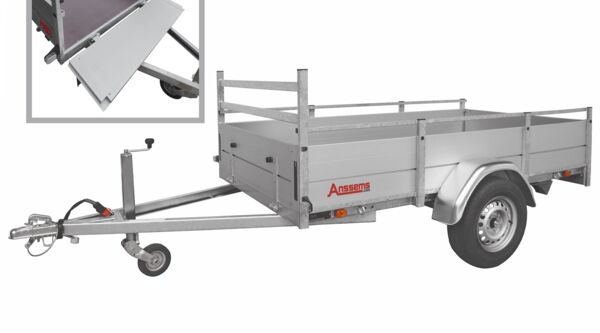 Anssems Tieflader BSX 750.205x120 Profi Serie mit Reling und H-Gestell