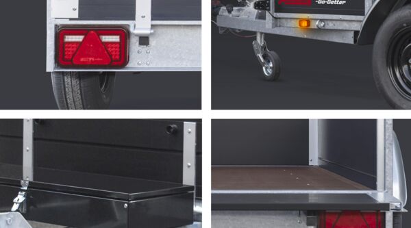 Anssems Tieflader BSX 1350.251x130 Profi Serie mit Reling und H-Gestell Go Getter Version