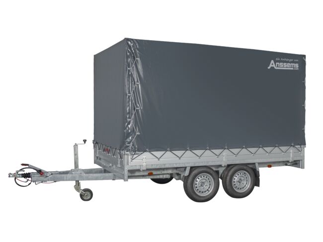 Anssems Hochlader Tandem ASX 2500.325x178 mit Auffahrrampen! und mit Aktionsplane 180 cm!