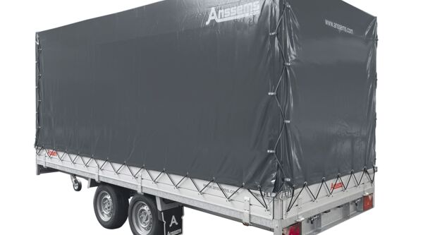 Anssems Hochlader Tandem ASX 2500.405x178 mit Rampen, Seilwinde, Stützen und Aktionsplane 180cm!