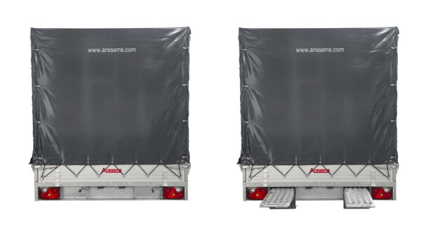 Anssems Hochlader Tandem ASX 3000.405x178 mit Rampen, Seilwinde, Stützen und Aktionsplane 180cm!