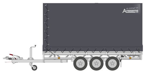 Hulco Anssems Hochlader Tridem Medax-3 3500.405x203 Komplett mit Aktionsplane 210 cm (Extra Hoch)