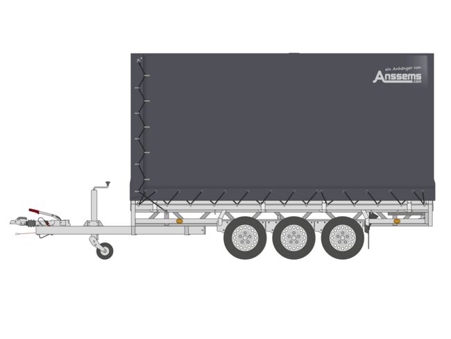 Hulco Anssems Hochlader Tridem Medax-3 3500.405x203 Komplett mit Aktionsplane 210 cm (Extra Hoch)