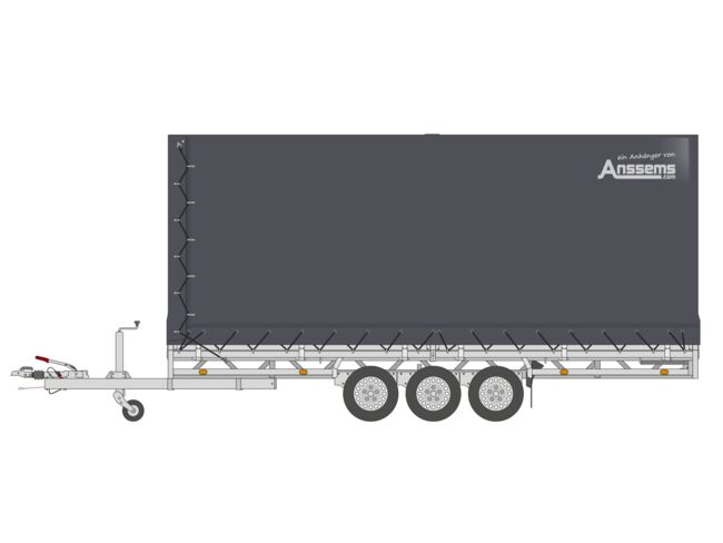 Hulco Anssems Hochlader Tridem Medax-3 3500.502x203 Komplett mit Aktionsplane 210 cm (Extra Hoch)